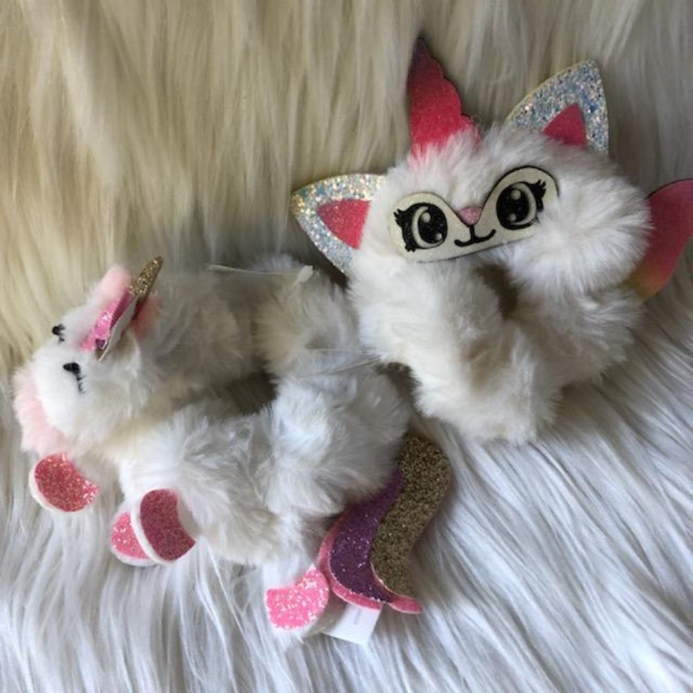 Claire’s Unicorn Plush Scrunchie Set